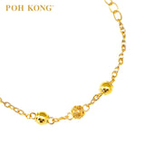 POH KONG 916/22K Yellow Gold Happy Love Dragon Ball Bracelet
