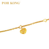 POH KONG 916/22K Yellow Gold Happy Love Endless Happiness Mini Hearts Bracelet