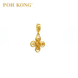 POH KONG 916/22K Yellow Gold Happy Love Ruyi Charm Pendant （2015）