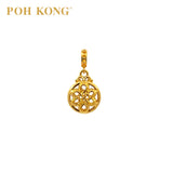 POH KONG 916/22K Happy Love Yellow Gold Exquisite Ruyi Pendant
