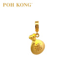 POH KONG 916/22K Yellow Gold Happy Love Treasure Bag Charm Pendant (2015)