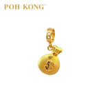 POH KONG 916/22K Yellow Gold Happy Love Treasure Bag Charm Pendant (2015)