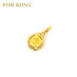 POH KONG 916/22K Yellow Gold Happy Love Roses Pendant
