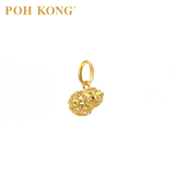 POH KONG 916/22K Yellow Gold Auspicious 3D Gourd Feng Shui Pendant