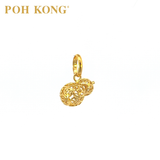 POH KONG 916/22K Yellow Gold Auspicious 3D Gourd Feng Shui Pendant