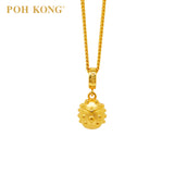POH KONG 916/22K Yellow Gold Auspicious Worlds of Riches Charm
