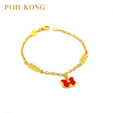 POH KONG 916/22K Emas Kuning Kemakmuran Gelang Harimau Merah (2023)