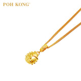POH KONG 916/22K Yellow Gold Auspicious Worlds of Riches Charm