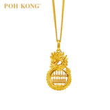 POH KONG 916/22K Yellow Gold Auspicious Wealth Accumulation Abacus Pendant