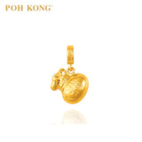 POH KONG 916/22K Yellow gold Auspicious "Full" Designed Pocket Pendant