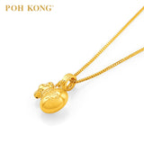 POH KONG 916/22K Yellow gold Auspicious "Full" Designed Pocket Pendant