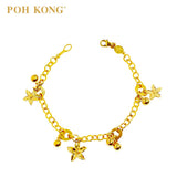 POH KONG 916/22K Yellow Gold Anggun Bunga Molek Bracelet