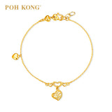 POH KONG 916/22K Gold Anggun Manja Heart Bracelet