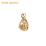POH KONG 585/14K Mutiara Emas Kuning Dengan Loket Berlian