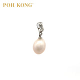 POH KONG 375/9K White Gold Heart Pearl Pendant