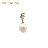 POH KONG 375/9K White Gold Heart Pearl Pendant