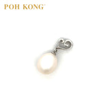 POH KONG 375/9K White Gold Heart Pearl Pendant