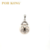 POH KONG 585/14K Mutiara Emas Putih Dengan Loket Indah Berlian
