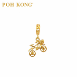 POH KONG 916/22K Yellow Gold Classic Bicycle Pendant
