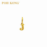 POH KONG 916/22K Yellow Gold Exquisite Alphabet Pendant J