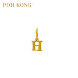 POH KONG 916/22K Yellow Gold Exquisite Alphabet Pendant H