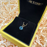 POH KONG 750/18K Yellow Gold Blue Topaz Pendant