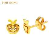 POH KONG 916/22K Yellow Gold Delicate Apples Earrings