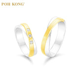 Cincin Pasangan POH KONG 950 Platinum &amp; 750 Gold Love Collection