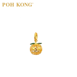 POH KONG 916/22K Gold Auspicious Orange Pendant