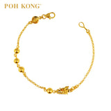 POH KONG Yellow Gold 916/22K Auspicious Magnificent Dragon Bracelet