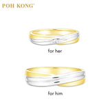Cincin Pasangan Cinta Koleksi POH KONG 750/18K Emas &amp; Emas Putih