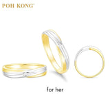 Cincin Pasangan Cinta Koleksi POH KONG 750/18K Emas &amp; Emas Putih