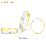 Cincin Pasangan Cinta Koleksi POH KONG 750/18K Emas &amp; Emas Putih