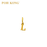 POH KONG 916/22K Yellow Gold Exquisite Alphabet Pendant L