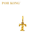 POH KONG 916/22K Yellow Gold Exquisite Alphabet Pendant T