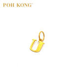 POH KONG 916/22K Yellow Gold Exquisite Alphabet Pendant U