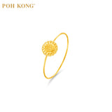 POH KONG 916/22K Emas Mahkota Bunga Matahari Minimalis Cincin- Cincin Bayi