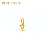 POH KONG 916/22K Yellow Gold Exquisite Alphabet Pendant F