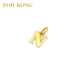 POH KONG 916/22K Yellow Gold Exquisite Alphabet Pendant N