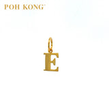 POH KONG 916/22K Yellow Gold Exquisite Alphabet Pendant E