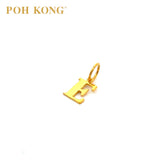 POH KONG 916/22K Yellow Gold Exquisite Alphabet Pendant E