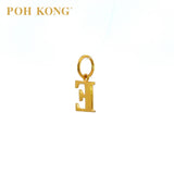 POH KONG 916/22K Yellow Gold Exquisite Alphabet Pendant E