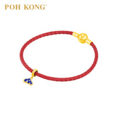 POH KONG 916/22K Auspicious Yellow Gold Classic Sapphire Cloud Charm Pendant