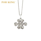 POH KONG 375/9K White Gold Assorted Ruyi Pendant
