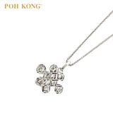 POH KONG 375/9K White Gold Assorted Ruyi Pendant