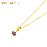 POH KONG 916/22K Auspicious Yellow Gold Classic Royal Purple Sycee Charm Pendant