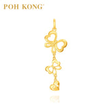 POH KONG 916/22K Yellow Gold Tranz Butterfly Pendant