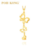 POH KONG 916/22K Yellow Gold Tranz Butterfly Pendant