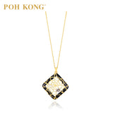 POH KONG 916/22K Yellow Gold Tranz Nature Spider With Agate Pendant