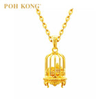 POH KONG 916/22K Yellow Gold Auspicious The Birdcage Pendant